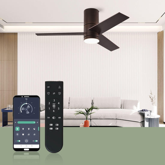 42" Black LED Ceiling Fan with DC motor - BRIGHT CORNERS