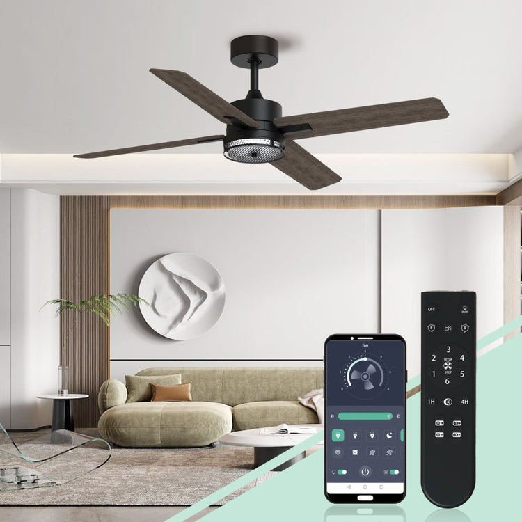 46'' Dark DC Ceiling fan with smart control : CEIL-FAN-Z2004-46