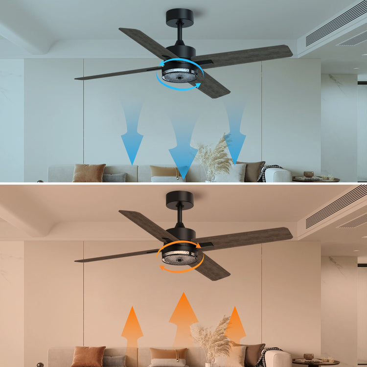 46'' Dark DC Ceiling fan with smart control : CEIL-FAN-Z2004-46