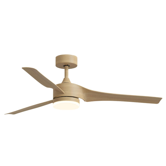 52 '' Wood color DC LED Ceiling fan with smart control : CEIL-FAN-Z2006-W-52