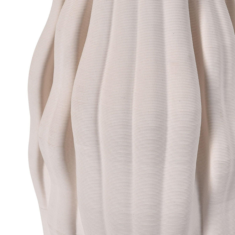 Bright Corners Elegant Illumination White 3D Ceramic Table Lamp Side