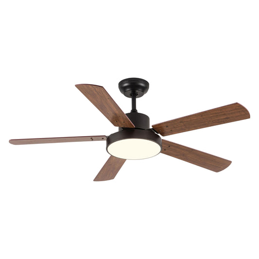 52 '' Brown DC LED Ceiling fan with smart control : CEIL-FAN-Z2005-52