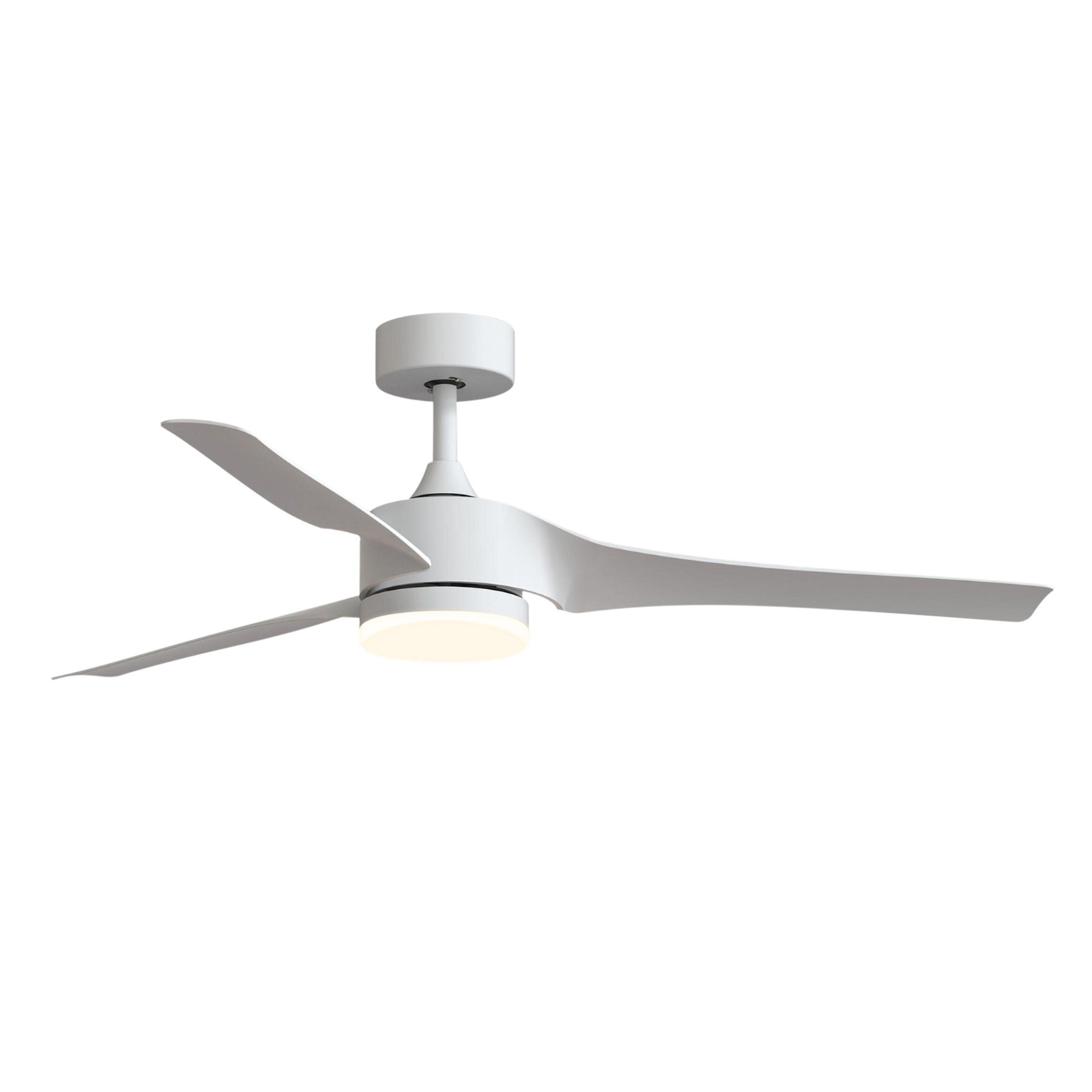 52 '' White DC LED Ceiling fan with smart control : CEIL-FAN-Z2006-WH-